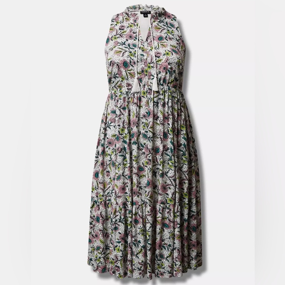 NWT Torrid Midi Gauze Tiered Floral Dress - Torrid Size 3 (22-24, 3X)